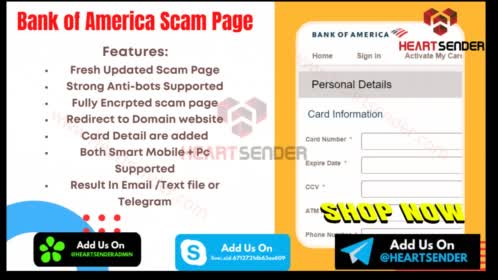 Bank of America Scam page