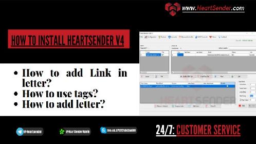 How to install HeartSender v4|How to add Link in letter?