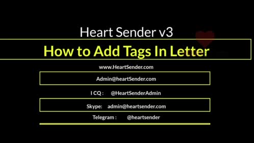 How to add tags in Fud Letter | Heartsender v3 TAG List