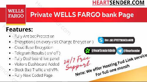 Wells fargo Bank scam page with live panel access | Live panel bank Wellsfargo Scam page 2022