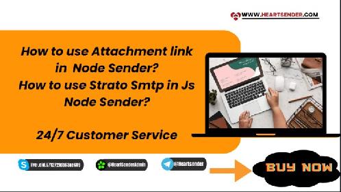 How to use Attachment link in  Heart Sender JS Node Sender?| How to use Strato Smtp in  Heartsender Js Node Sender?