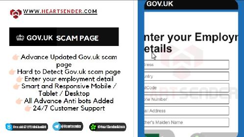 Gov.uk Scam Page-Heartsender